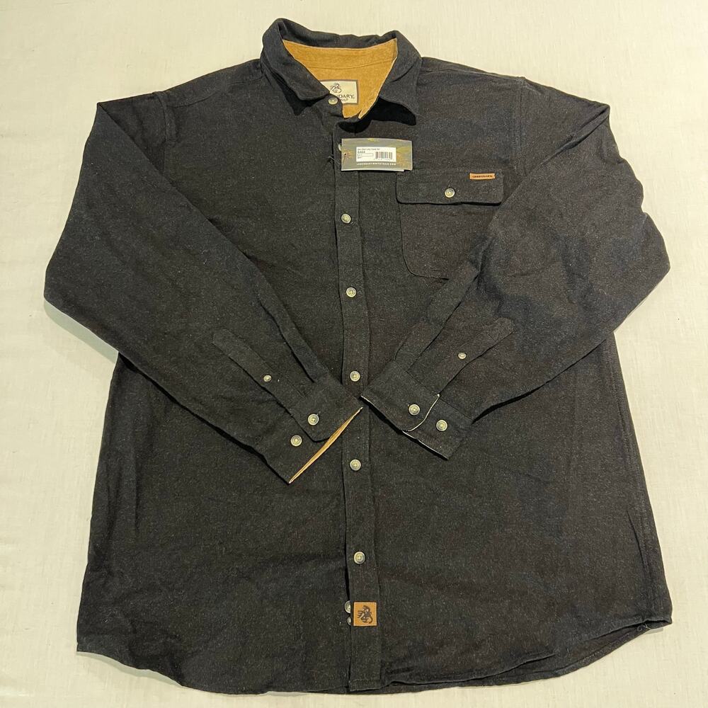 Legendary Whitetails Black Camp Flannel Shirt Sz XLT